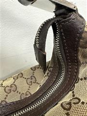 GUCCI MONOGRAM MEDIUM POP HOBO DARK BROW